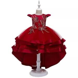 Baby Girls Princess Ruffled Mesh Tutu Dress Birthday Party Wedding Gown Costume